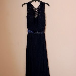 Lace Navy Bridesmaid Evening Dress Size 12